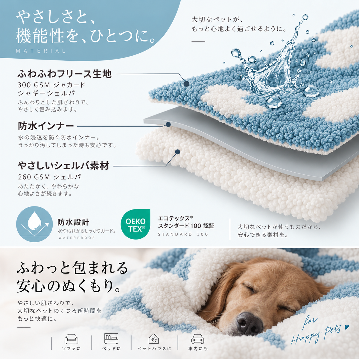 Mofu™ ウォータープルーフブランケット